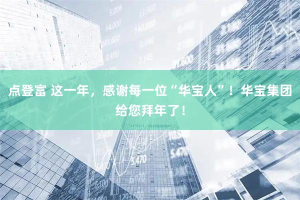 点登富 这一年，感谢每一位“华宝人”！华宝集团给您拜年了！