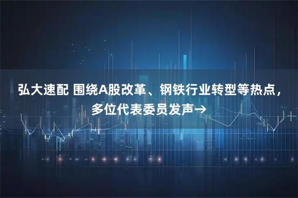 弘大速配 围绕A股改革、钢铁行业转型等热点，多位代表委员发声→